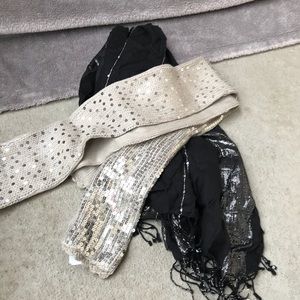 Set of sparkle Scarves